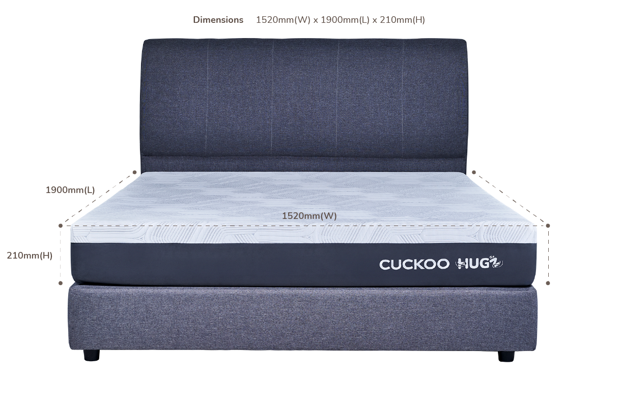 CUCKOO Hugz Mattress Spec Diagram